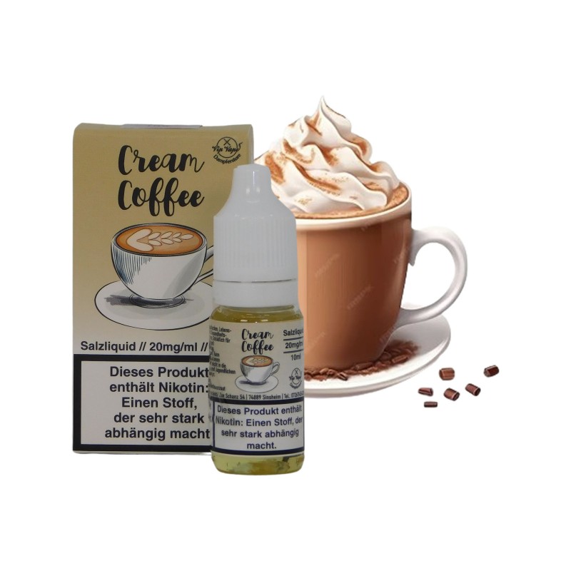 Vip Vape Liquids - Cream Coffee - Nikotinsalz Liqu...