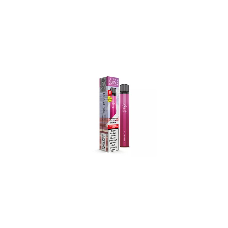 Elfbar 600 V2 CP Einweg E-Zigarette - Strawberry I...