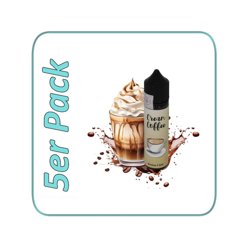 Vip Vape Liquids - 5er Pack Cream Coffee - 5ml Aro...