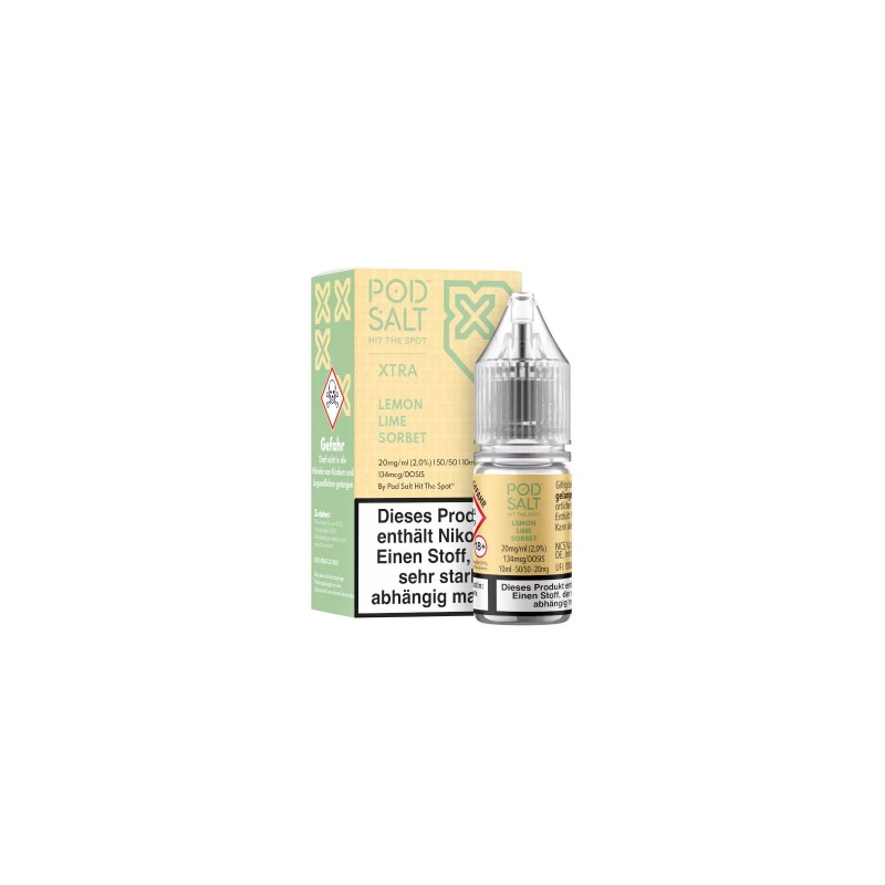 Pod Salt X - Lemon Lime Sorbet - Liquid 20mg 10ml