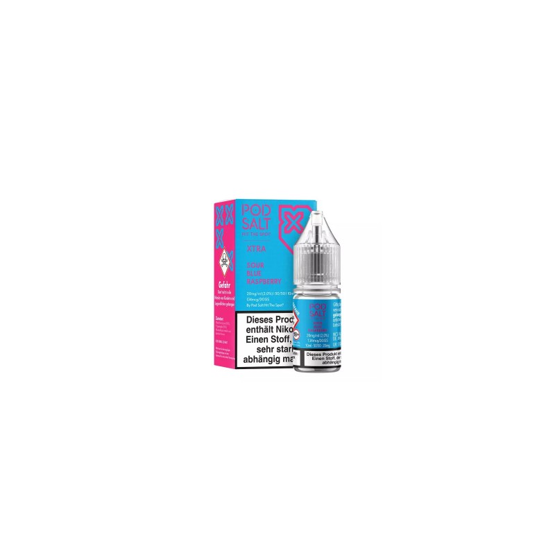 Pod Salt X - Sour Blue Raspberry - Liquid 20mg 10m...