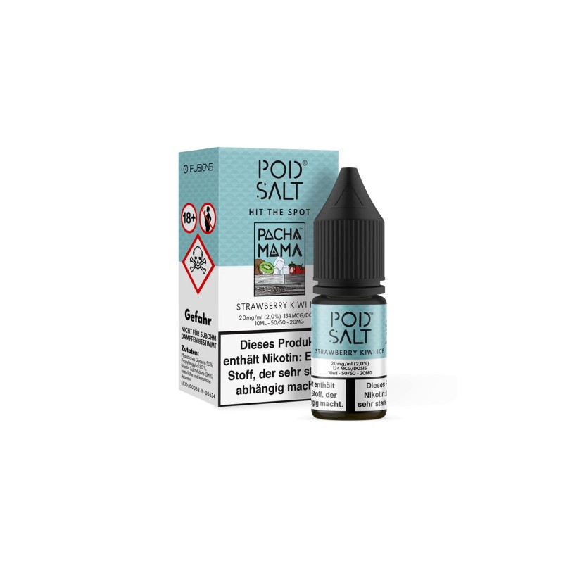 Pod Salt Fusion - Strawberry Kiwi Ice - 10ml Liqui...