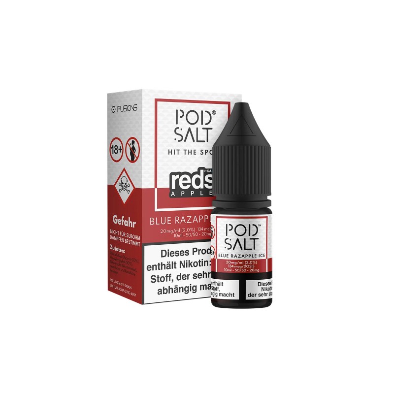 Pod Salt Fusion - Blue Razapple Ice - 10ml Liquid ...