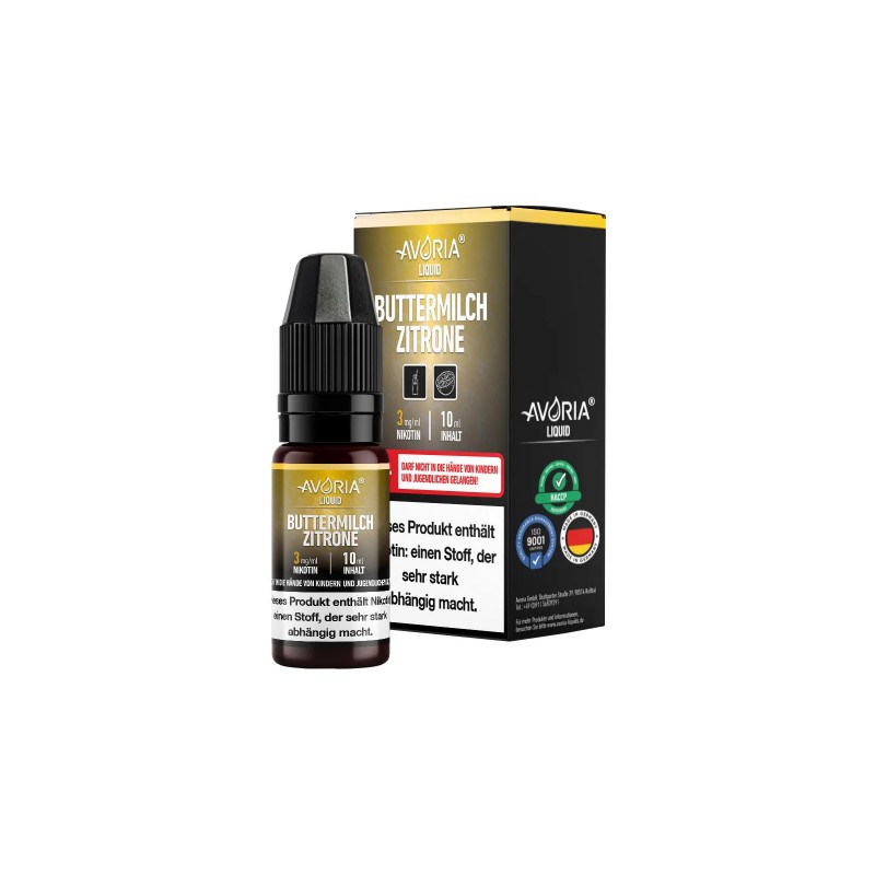 Avoria Buttermilch-Zitrone Liquid 10ml - 3mg/ml