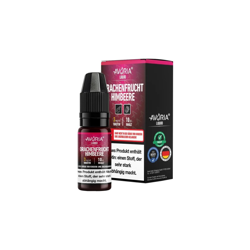 Avoria Drachenfrucht-Himbeer Liquid 10ml - 3mg/ml